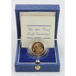 Half Sovereign 1983 Proof FDC boxed as issued