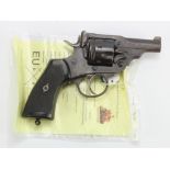 Great War Webley Mk VI Service Revolver SN:132246. W/D stamps. Cal.455. Barrel shortened to 3". In