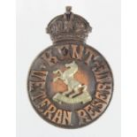 Badge Kent Reserve Veterans lapel badge.