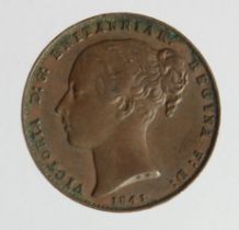 Jersey Farthing (1/52 of a Shilling) 1851 GVF