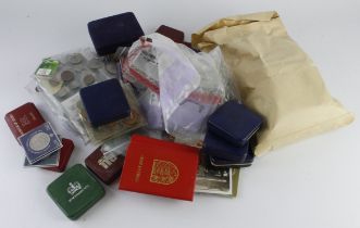 GB & World Coins, Medals & Sets, a stacker box of material including silver and decimal