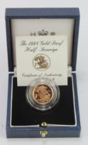 Half Sovereign 1998 Proof FDC boxed as issued