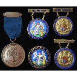 British Society Jewels/Medals (5): Printers' Charitable Corporation and similar: Two beautifully