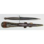Fairbairn & Sykes type dagger, William Rodges Sheffield stamped, 3rd type.