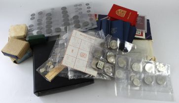 GB & World Coins, Medals & Sets, a stacker box full of material including much silver such as Canada