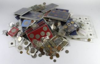 GB & World Coin & Medals, Crowns and year/type sets; a stacker box full of material, mostly base