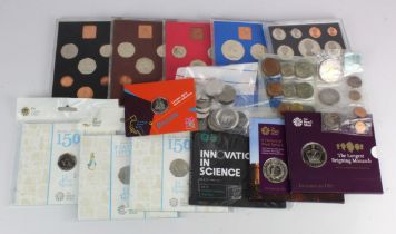 GB & Commonwealth presentation packs, flat pack proof sets (slabs only), and 50p's up to modern