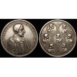 British Commemorative Medal, cast silver d.49mm: Archbishop Sancroft and the Bishops 1688 (medal) by