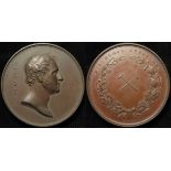 British Academic Medal, bronze d.45.5mm: School of Mines, de la Beche Medal by L.C. Wyon (1845)