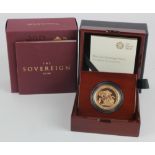 Five Sovereign Piece 2017 "Pistrucci" BU boxed as issued