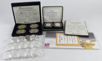 GB & Commonwealth Commemoratives: 15x 'Kings and Queens of Great Britain' Crowns 1990s (all silver