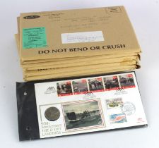 GB & World, Benham Coin/Medal & Stamp Covers (11) various 1994-1997 including D-Day 50p 1994, UN £