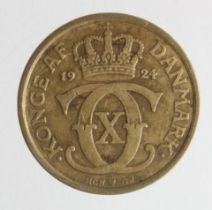 Denmark 1 Krone 1924 (scarce date) VF