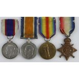 1915 trio with Royal Naval Fleet long service medal to J.9695(DEV.b12149) A.Wookey PO RFRU.