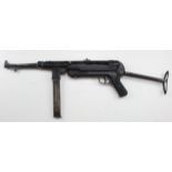German COPY / non firearm of the MP40 Machine Pistol. Folding stock, false barrel (unscrews) bolt