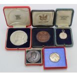 British Commemorative & Society Medals (5): George V Jubilee 1935 official large silver EF cased,