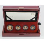 Four coin set 2018 (Two Pounds, Sovereign, Half Sovereign & Quarter Sovereign) FDC boxed as issued