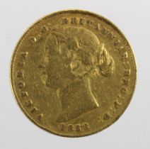 Australia, Sydney gold Sovereign 1858, KM# 4, Fine, edge nick. (approx. 0.2353 troy oz AGW)