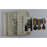 1915 trio with good selection of original naval service documents including certificate of service