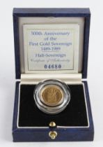 Half Sovereign 1989 proof FDC with cert, in a slightly later replacement case.