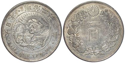 Japan silver One Yen yr. 22 (1889) EF