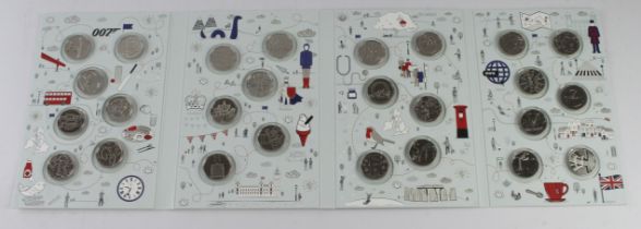 GB 10p's (26) complete set of A to Z, 2018 issues BU in Royal Mint 'Great British Coin Hunt'