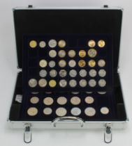 GB & World (41) 20thC and modern coins housed in an six-tray aluminium carry case. Noted Olympic