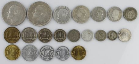 Eastern Europe (21): Bulgaria (3) silver coins: 5 Leva 1894KB, nEF, 2 Leva 1894KB VF, and 1 Lev