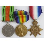 1914 Star (333 Pte N Gould R.War.R), Victory Medal (40599 Pte J A Thirkettle E.York.R) served 6th