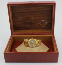 Rolex Oysterquartz Day-Date 18ct gents wristwatch, ref. 19018, cal. 5055, circa 1980s. The champagne