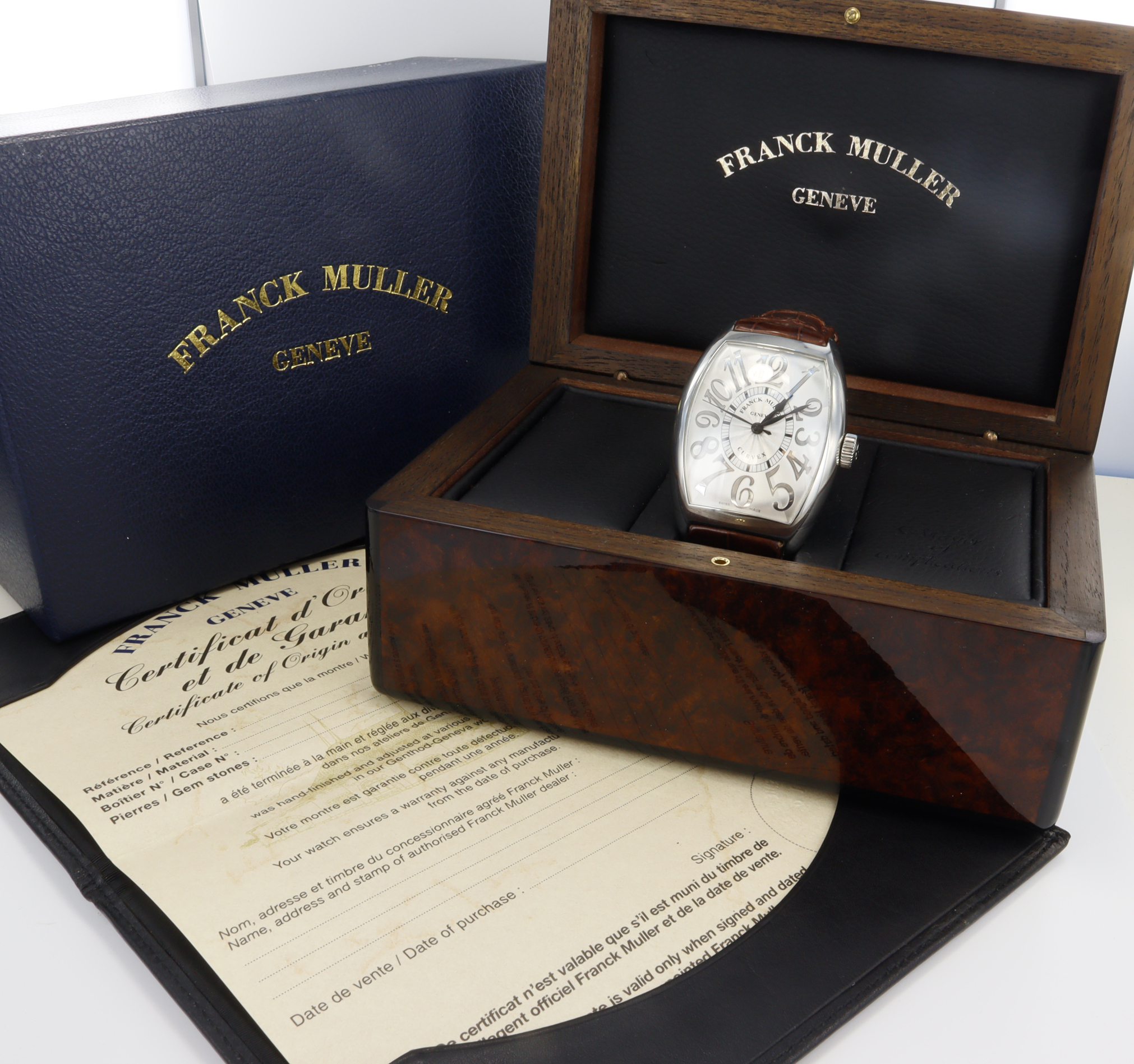 Franck Muller Curvex Relief stainless steel cased gents wristwatch, ref. 8880 SC. The silver - Image 2 of 2