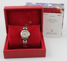 Rolex Yacht Master Oyster Perpetual Date stainless steel ladies wristwatch, purchased 2005, ref.