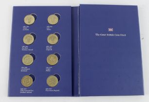 GB £1 Coins (26) housed in a 'Great British Coin Hunt' album, complete including Cities, up to