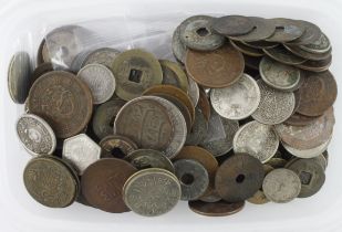 Asian, Islamic & Middle-Eastern coins (266 including 48 silver) includes Chinese, mixed grade.