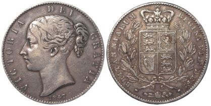 Crown 1847 XI, toned VF