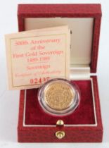 Sovereign 1989 Proof FDC boxed as issued