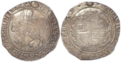Charles I silver Halfcrown under Parliament, mm. sun over eye, S.2778. 13.96g. VF, weak in places.