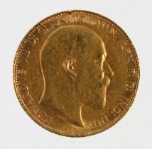 Sovereign 1909 VF, tiny edge nick.