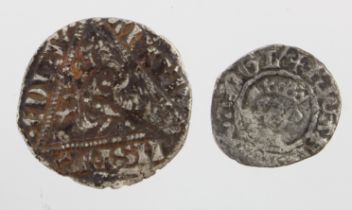 English & Irish hammered silver (2): Edward I Penny, Dublin, 1.19g. GF. Richard II Halfpenny, 0.56g.