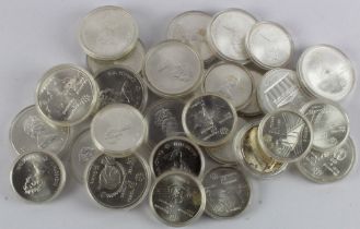 Canada, 14x silver $10 and 14x silver $5 for the 1976 Montral Olympics, in capsules only. Altogether