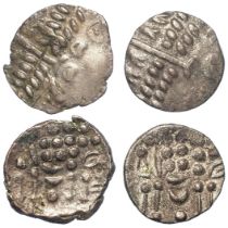 Celtic Britain: Durotriges billon Staters (2) debased after Caesar's conquest of Gaul, S.367; 3.