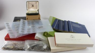 GB & World coins, set and accessories; noted silver including a Britannia 2001, a Maria Theresa