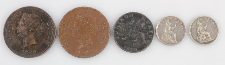 British Greece & Cyprus (5): Ionian Islands silver 30 Lepta 1834 VF tiny marks, and 1852 GF edge