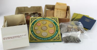 GB & World coins, sets, banknotes and misc. 19th-20thC assortment including silver, noted a