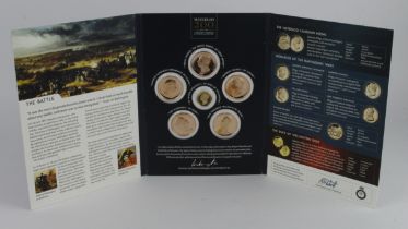 Battle of Waterloo six piece medallion set. A complete set in the foldover display pack.