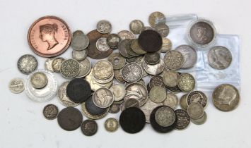 GB & World Coins, Tokens etc (96) 18th-20thC assortment including silver, noted USA, South Africa