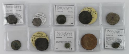 GB & World Coins & Tokens (10) ancient to modern: Ancient Greek (4) bronze minors of Sicily: AE13 of