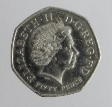 Fifty Pence 2009 Kew Gardens cupro-nickel currency issue, EF small edge nick obverse