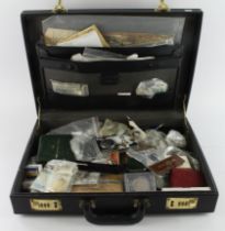 GB & World coins, medals, banknotes etc - a briefcase full of material, silver noted. Also $22 USA