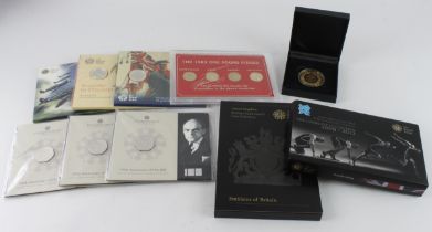 GB & World commemorative cased items and sets (11): Countdown to London 2012 £5 BU coins 2009 and